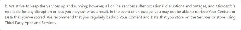 Does Microsoft Backup Office 365? Do I Need To? 2 Microsoft Backup Message