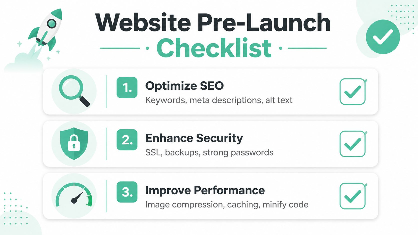 Pre-Launch Checklist Seo, Security, And Performance