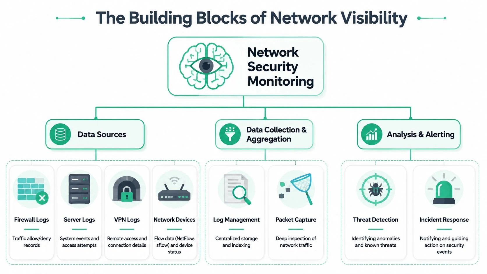 Network Security Monitoring: A Brisbane Smb'S Guide 3 A Diagram Illustrating The Building Blocks Of Network Security Monitoring Including Data Sources, Collection, And Analysis.