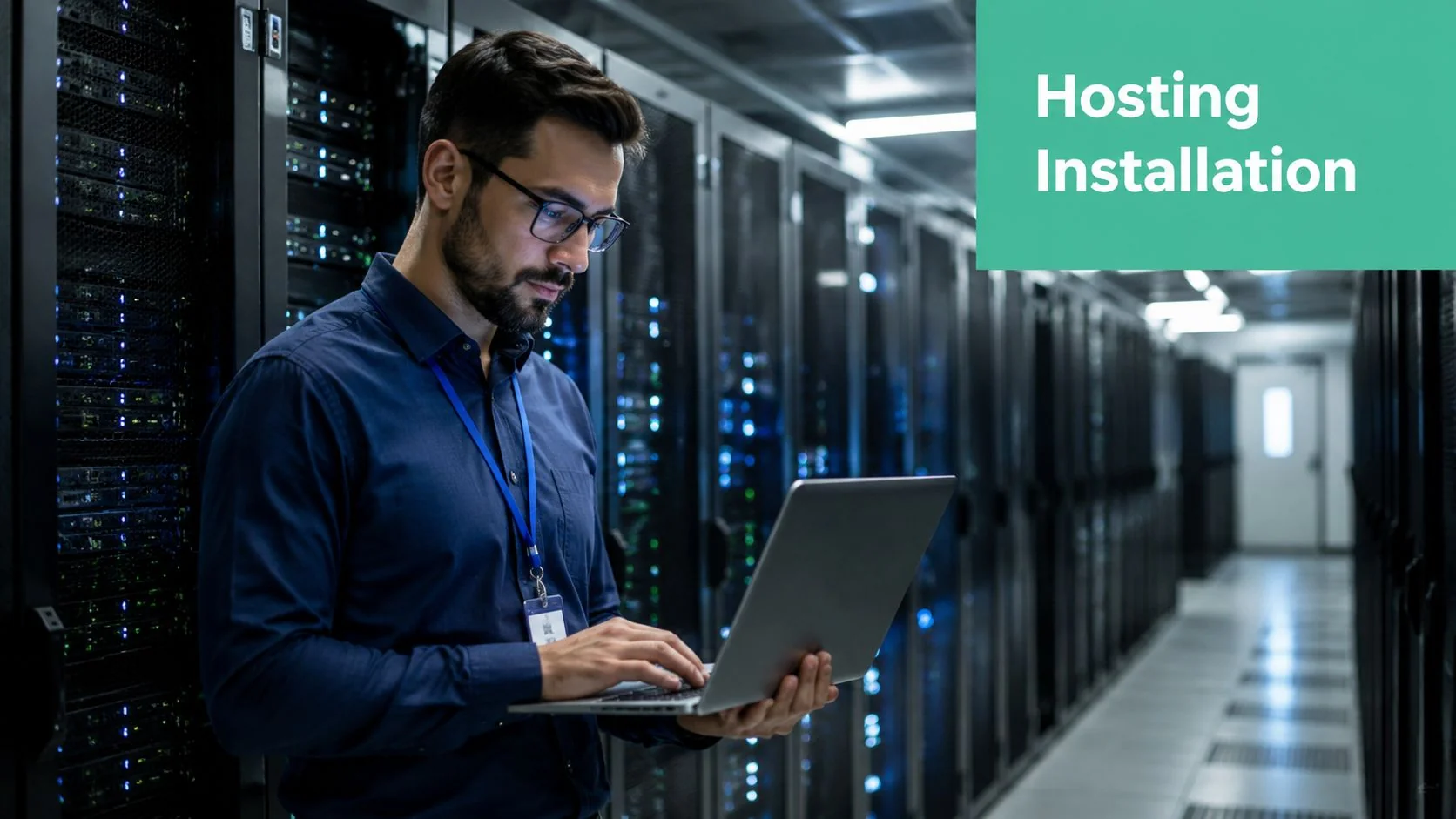 Ssl Certificate Installation: A Guide For Au Businesses 3 An It Technician In A Professional Data Center Working On A Server Installation Using A Laptop.